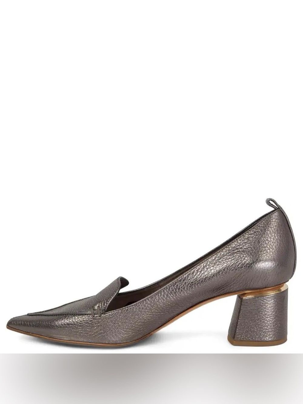 Nicholas Kirkwood Beya Block Heel Pumps in Metallic Pewter